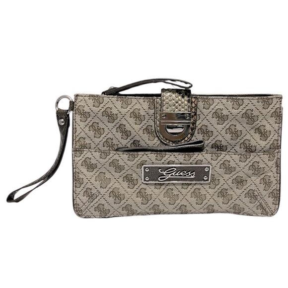 Guess Iconic Women’s Logo Clutch Wristlet - Picture 1 of 11